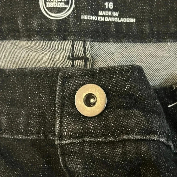 Wonder nation size 16 slim black distressed jeans EUC - Picture 6 of 6